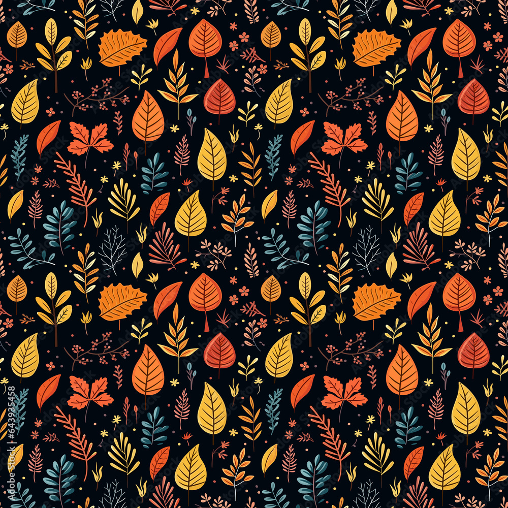 Autumn Flower Seamless Pattern Autumn Flower Seamless Pattern