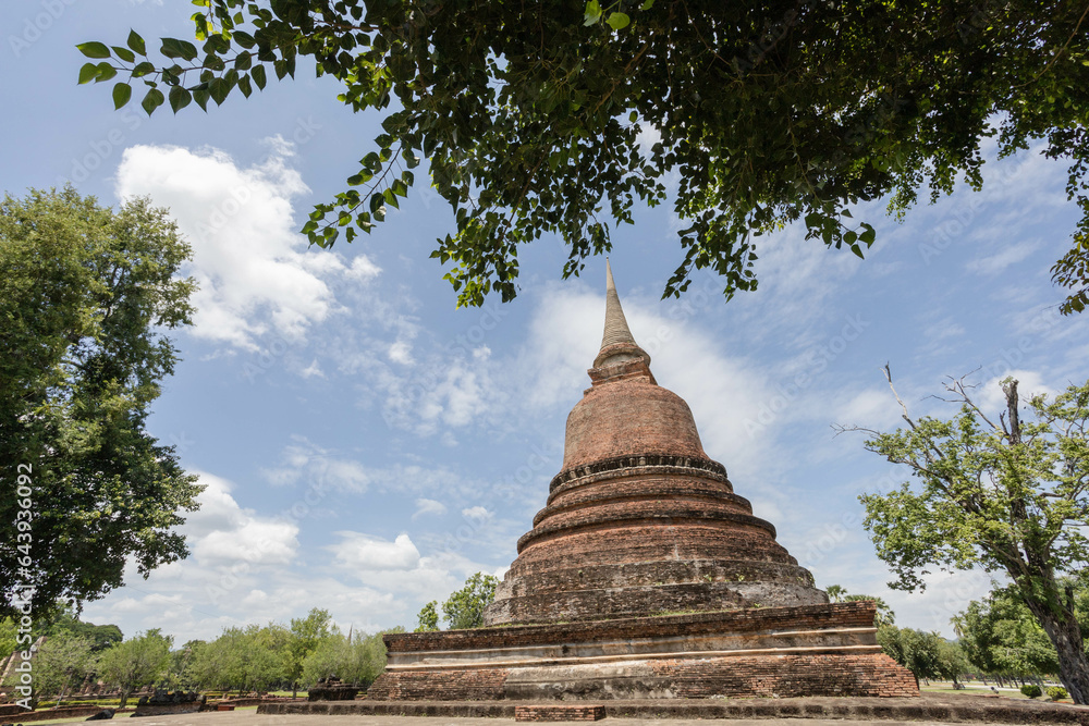 Old pagoda in an ancient Thai temple