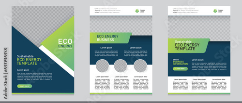 eco green renewable energy sustainability environmentally friendly esg background template text layout for business marketing brochure booklet flyer poster vector design