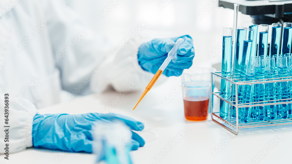Close up scientist conducting precise virus lab test, scientific methodology, microbiologist conducting virus detection and testing in progress Close up scientist conducting precise virus lab test, scientific methodology, microbiologist conducting virus detection and testing in progress