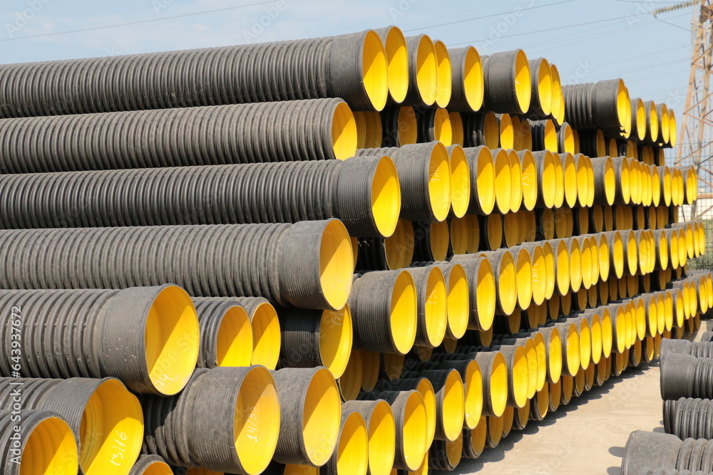HDPE Corrugated Pipe, HDPE Pipes Manufacturers, HDPE DWC Yellow pipes