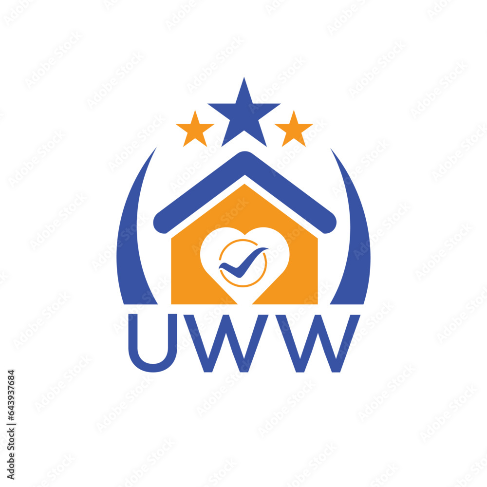UWW House logo Letter logo and star icon. Blue vector image on white background. KJG house Monogram home logo picture design and best business icon.
UWW House logo Letter logo and star icon. Blue vector image on white background. KJG house Monogram home logo picture design and best business icon.