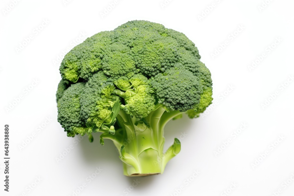 Broccoli photo realistic illustration - Generative AI. Broccoli photo realistic illustration - Generative AI.