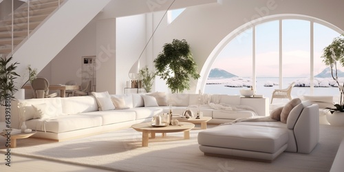 Modern white interior hugge style