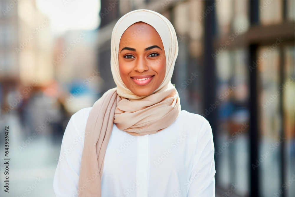 muslim businesswoman in an office muslim businesswoman in an office