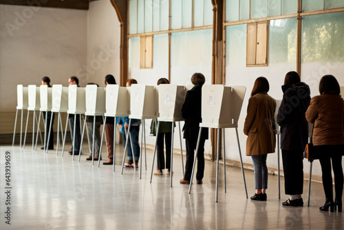people voting at polling station