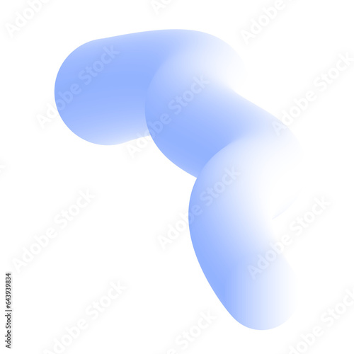 3D Gradient Squiggly Line Shape