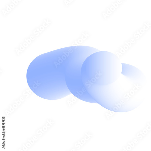 3D Gradient Squiggly Line Shape