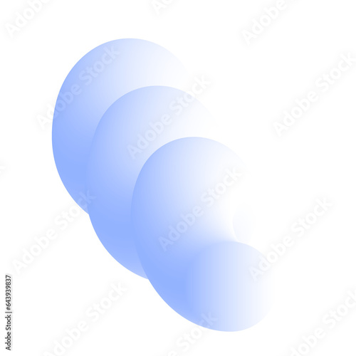 3D Gradient Squiggly Line Shape