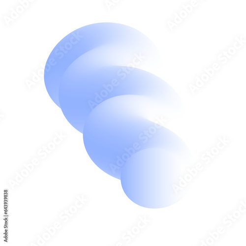 3D Gradient Squiggly Line Shape
