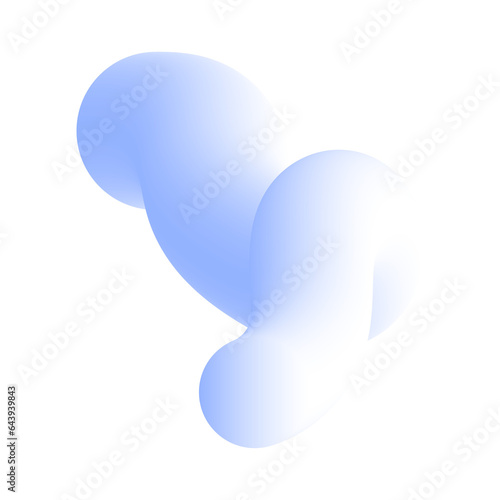 3D Gradient Squiggly Line Shape