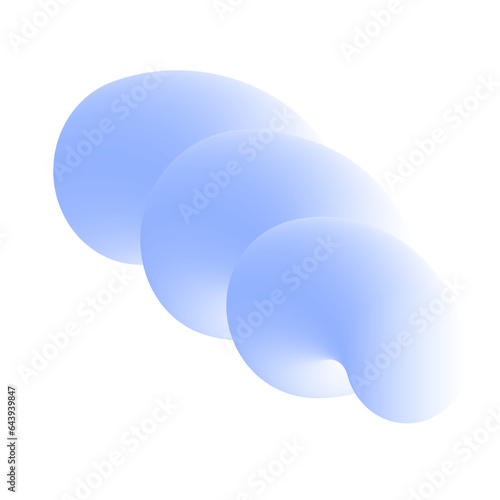 3D Gradient Squiggly Line Shape