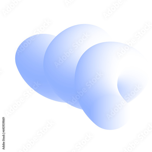 3D Gradient Squiggly Line Shape