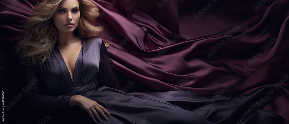 portrait of a woman in a dark dress
