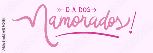 Escrita Dia dos Namorados Vector