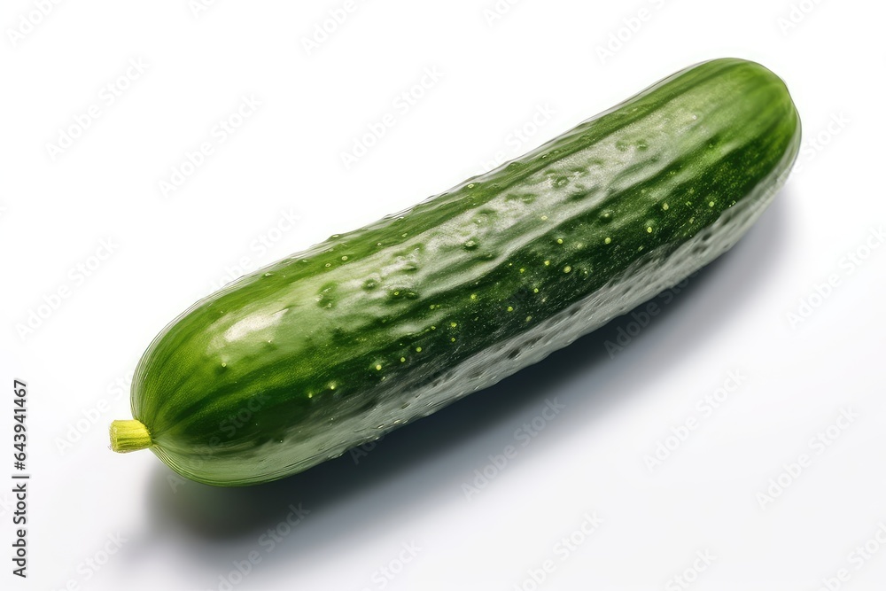 Cucumbers photo realistic illustration - Generative AI. Cucumbers photo realistic illustration - Generative AI.