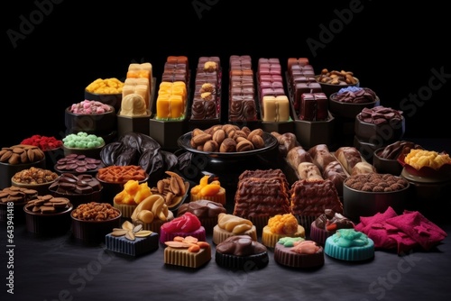 artful display of pralines with different fillings © altitudevisual