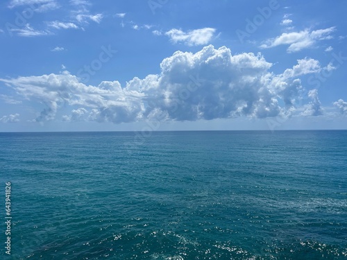Blue water sea sky ocean horizon 