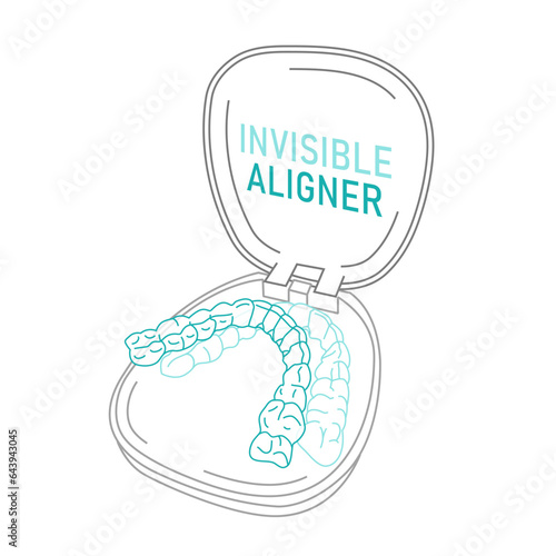 Orthodontic silicone trainer. Invisible braces aligner, retainer.