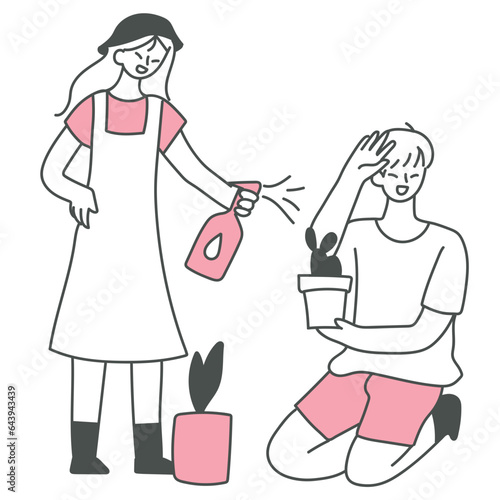 Couple leisure illustration