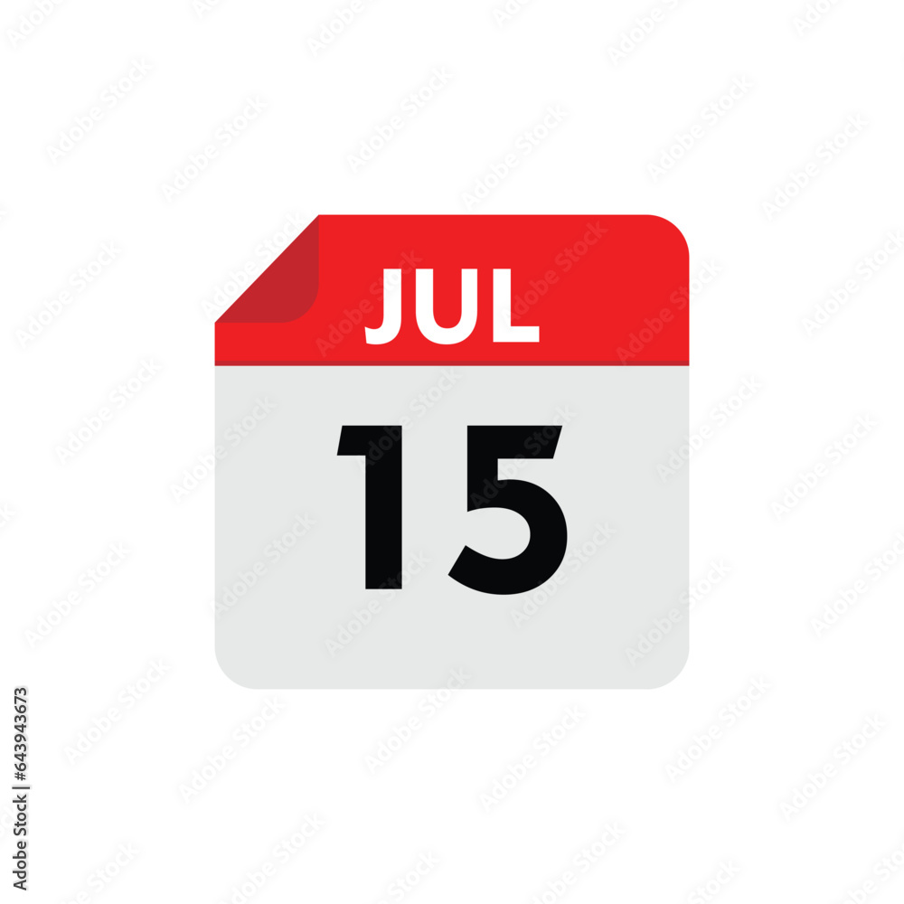 Fototapeta premium 15 july icon with white background