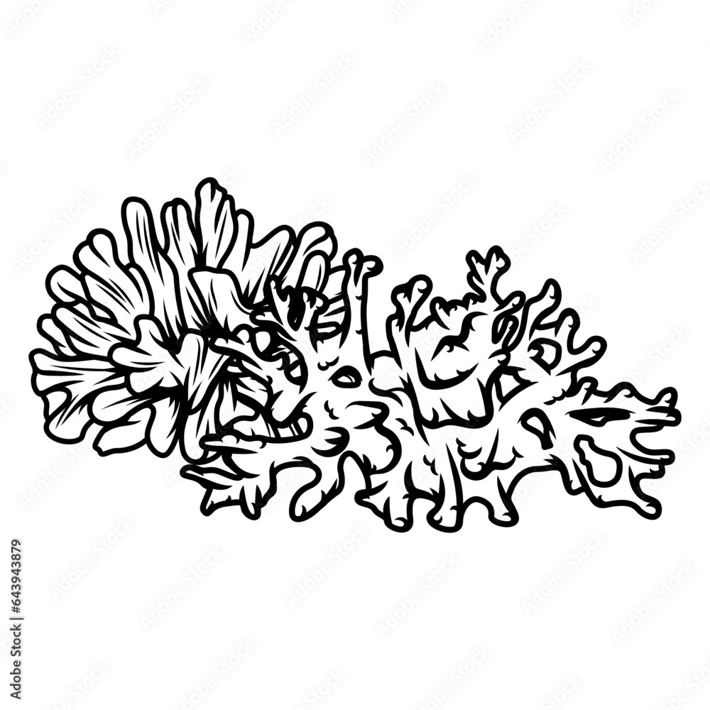 Naklejka premium coral silhouette