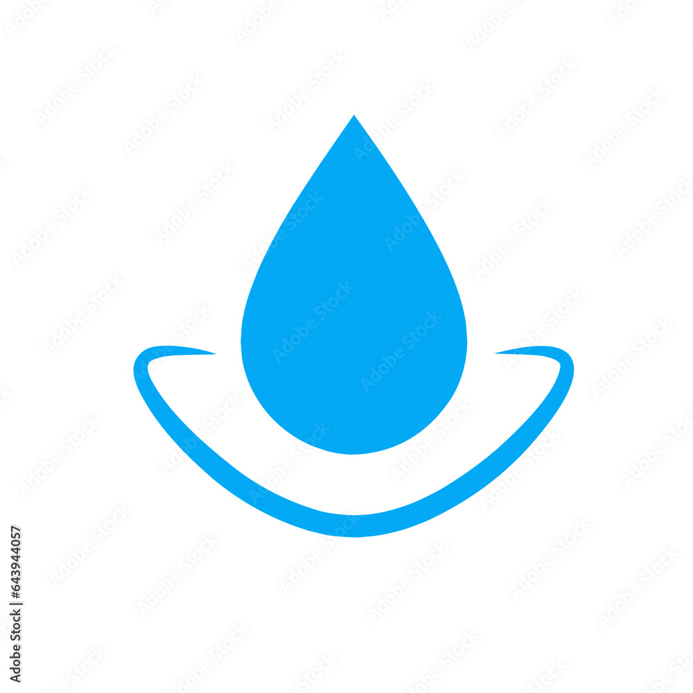 water drop with wave icon