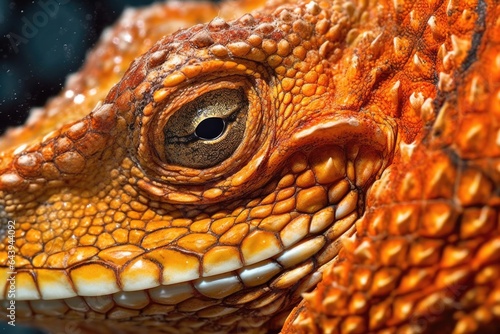 extreme close-up of lizard scales during shedding process © altitudevisual