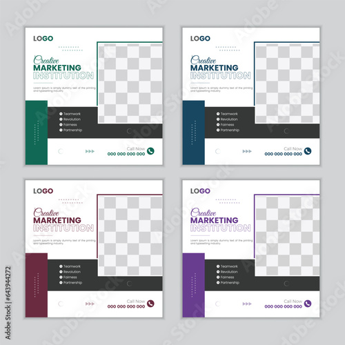 Vector corporate business social media post design and instagram post template