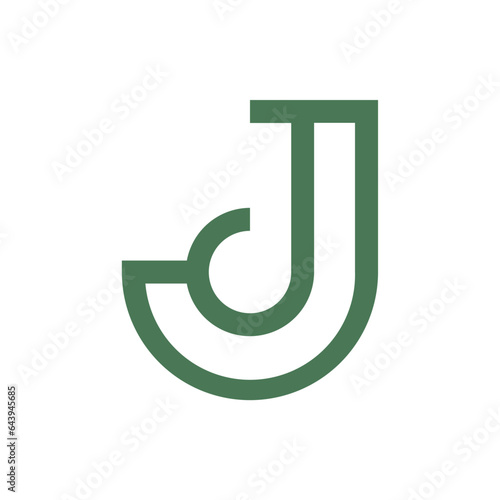 Monogram design vector logo. Monogram initial letter mark J logo design. Monogram design vector logo. Monogram initial letter mark J logo design simple J monogram