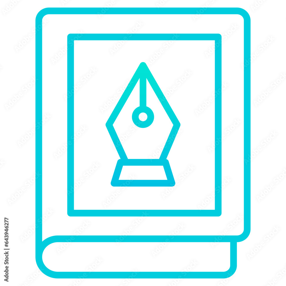 Outline gradient Book cover icon Outline gradient Book cover icon