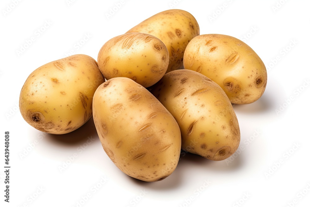 Potato photo realistic illustration - Generative AI. Potato photo realistic illustration - Generative AI.