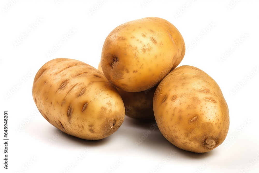 Potato photo realistic illustration - Generative AI. Potato photo realistic illustration - Generative AI.
