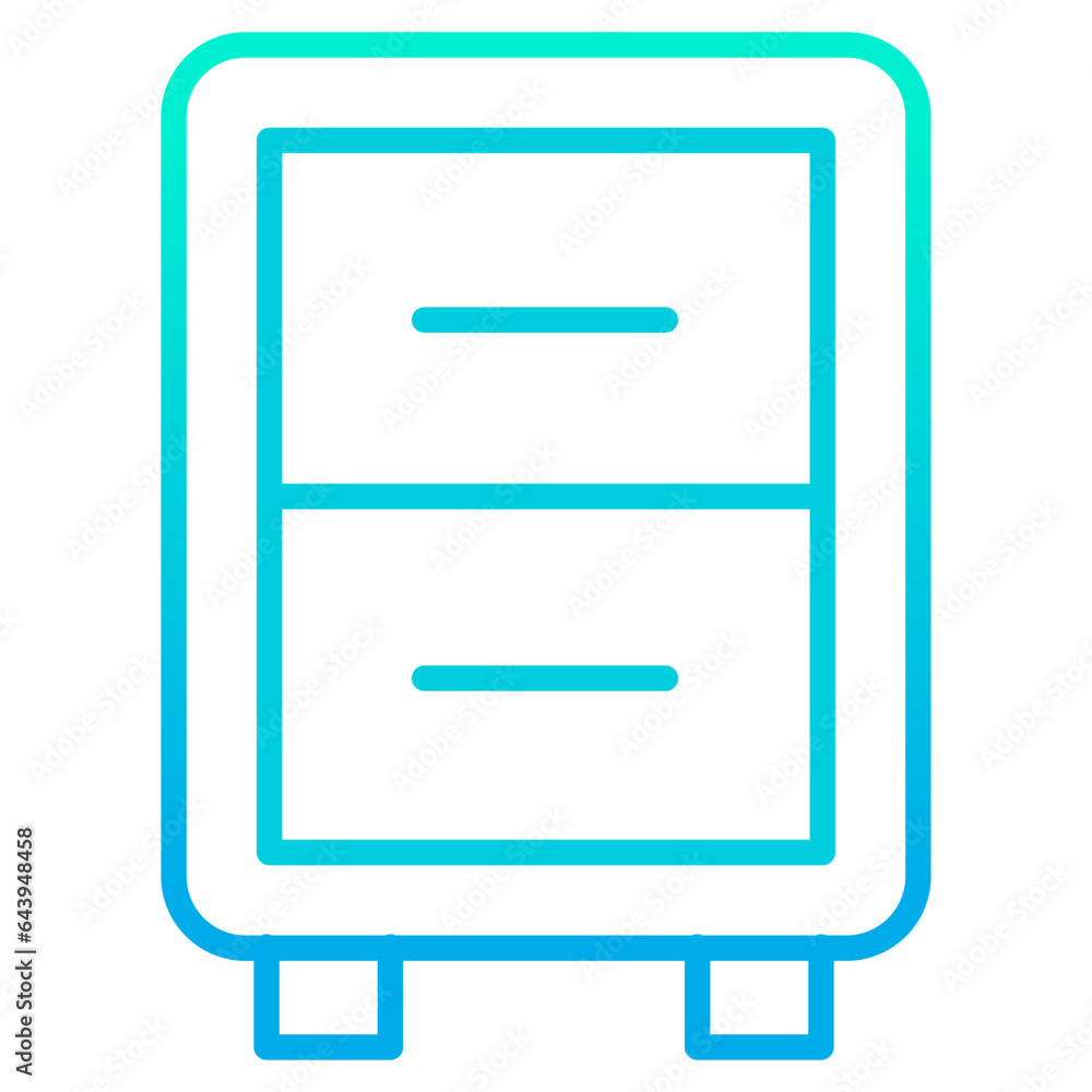 Outline gradient Cabinet box icon Outline gradient Cabinet box icon