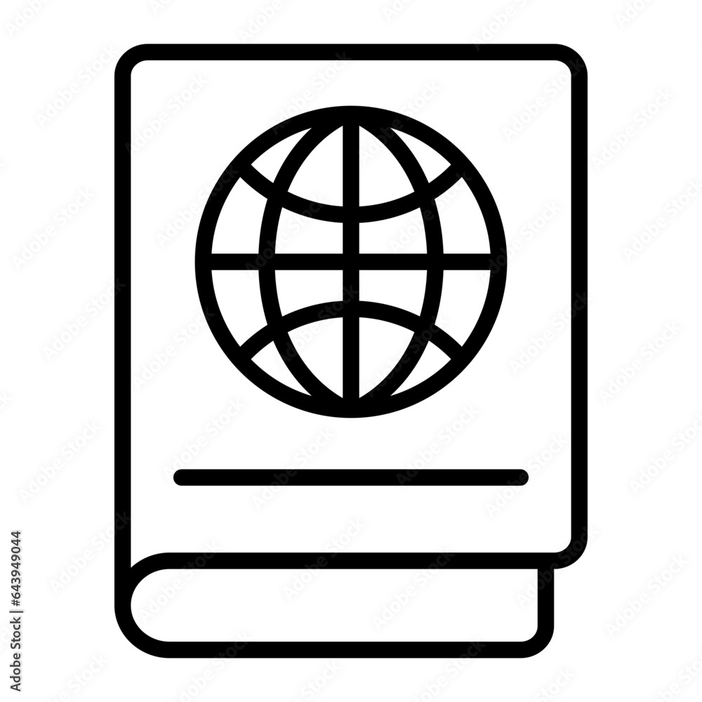 Outline passport id icon Outline passport id icon