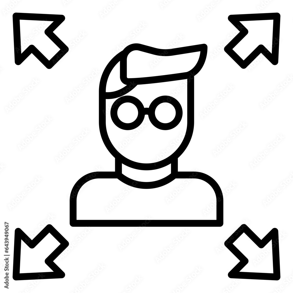 Outline Employee skills icon Outline Employee skills icon