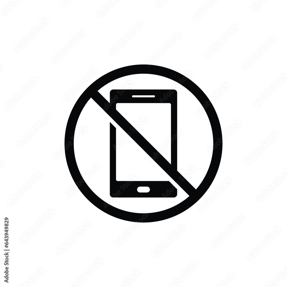 Forbidding sign. no sign. No phone sign Forbidding sign. no sign. No phone sign