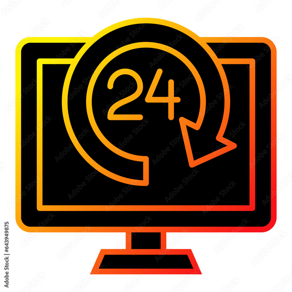 24 Hours Icon 24 Hours Icon