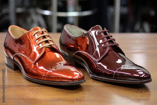 a before and after comparison of polished shoes