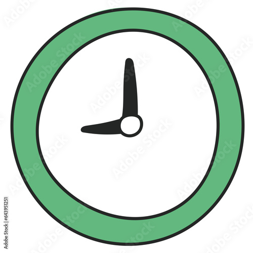 Wall clock minimalist illustration