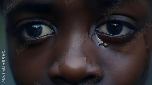  african boy crying ,Generative AI