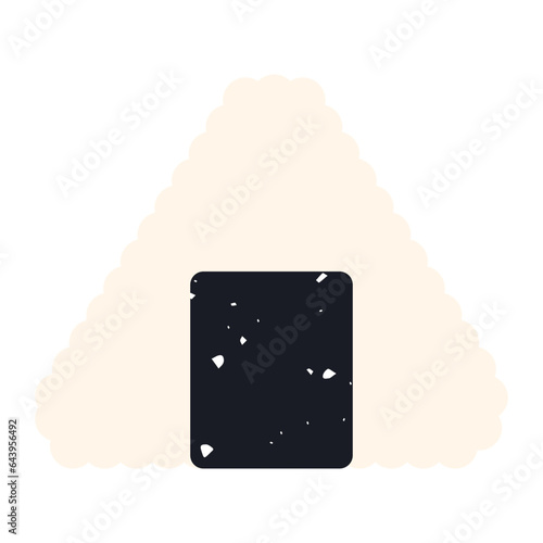 Onigiri textured flat illustration