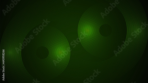 Dark green simple abstract background with lines in a curved style geometric style as the main element.