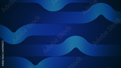 Dark blue simple abstract background with wavy lines as the main element.