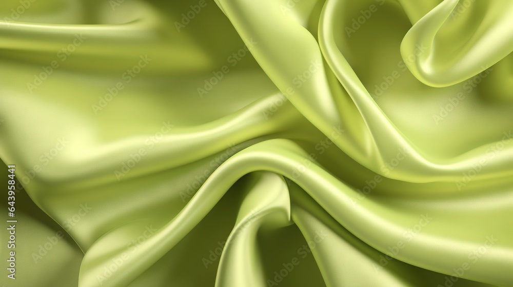 Obraz premium Green silk with creases texture background