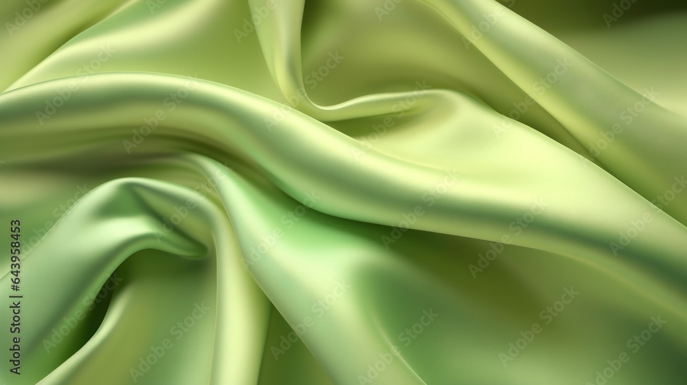 Obraz premium Green silk with creases texture background