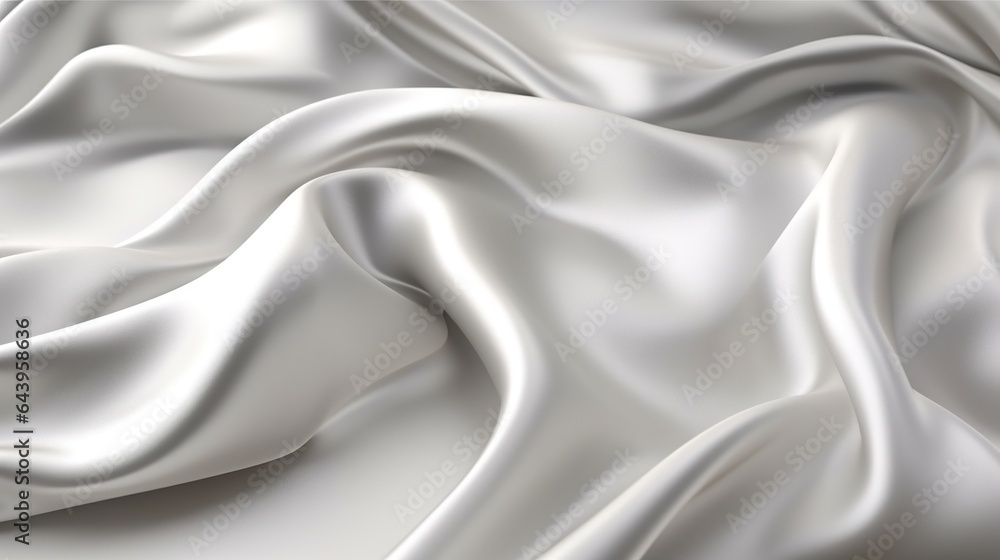 Fototapeta premium White silk with creases texture background