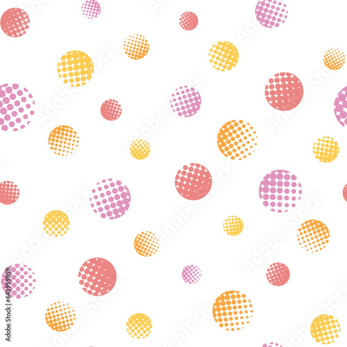 Pattern swatch, CS6, Polka dots made of polka dots. (Gradation, Irregular)