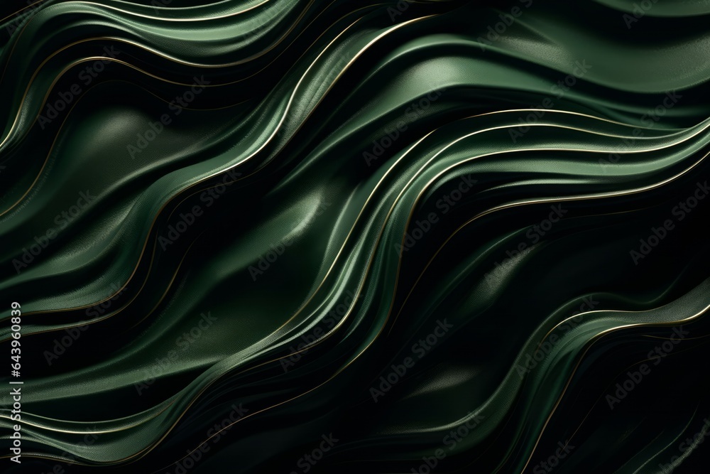 elegant green wave flowing gracefully on a dark background capturing the essence of fluid motion and design elegant green wave flowing gracefully on a dark background capturing the essence of fluid motion and design