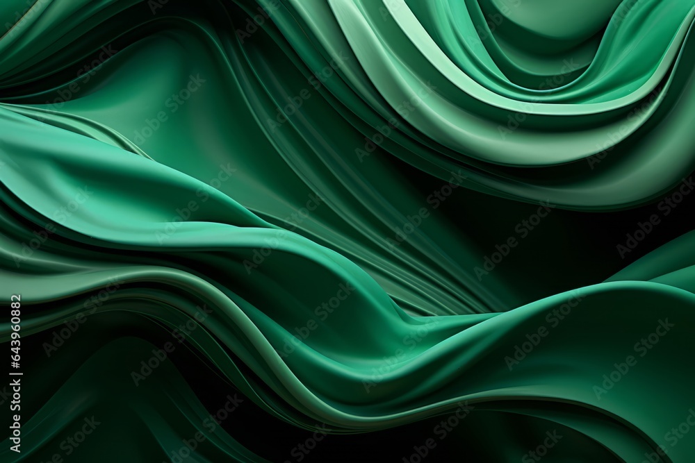 elegant green wave flowing gracefully on a dark background capturing the essence of fluid motion and design elegant green wave flowing gracefully on a dark background capturing the essence of fluid motion and design